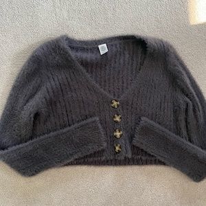 Urban Outfitters Rochelle Fuzzy Cropped Sweater
